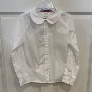 French Toast Girls White Button-Down Shirt Size 8